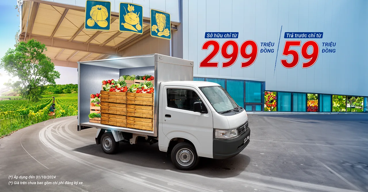 Khuyến mãi mua xe tải Suzuki tháng 10/2024: BỀN BỈ TẢI HÀNG, AN NHÀN THU LỢI