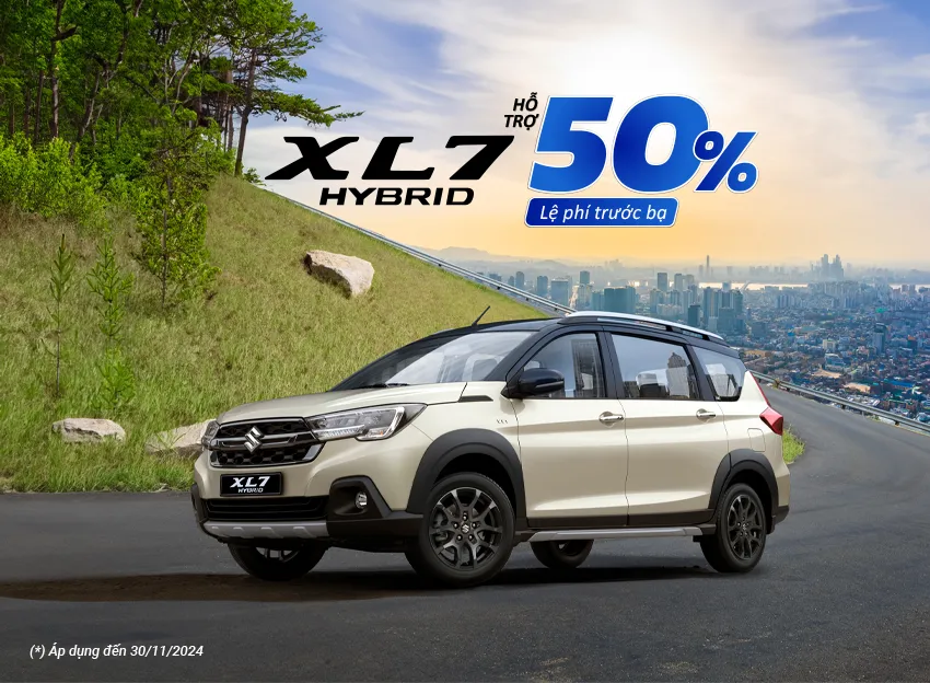 Khuyến mãi mua xe Suzuki XL7 Hybrid tháng 11/2024: RƯỚC XẾ NHẬT MỚI, LÊN ĐỜI KINH DOANH VỚI ƯU ĐÃI HẤP DẪN